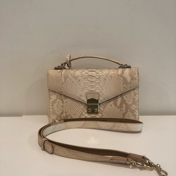 Genuine python snake skin purse cream beige Korea - Picture 2 of 6